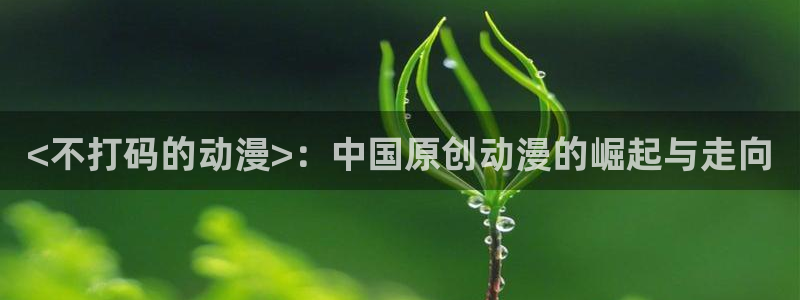 age动漫下载入口：<不打码的动漫>：中国原创动漫的崛起与走向