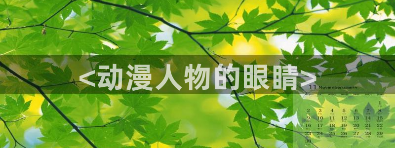 age动漫官网入口老版本：<动漫人物的眼睛>